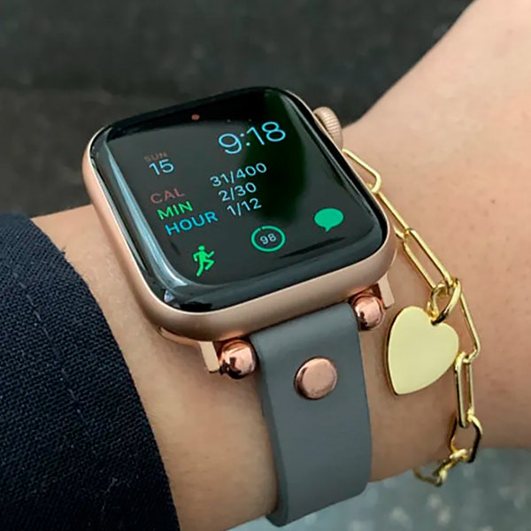 Slim Apple Watch Leather Band 41mm 38mm 42mm 45mm 46mm 49mm, Slim Leather Apple Watch for Women, For Series 11 10 9 8 7 6 5 4 3 2 1 Ultra SE
