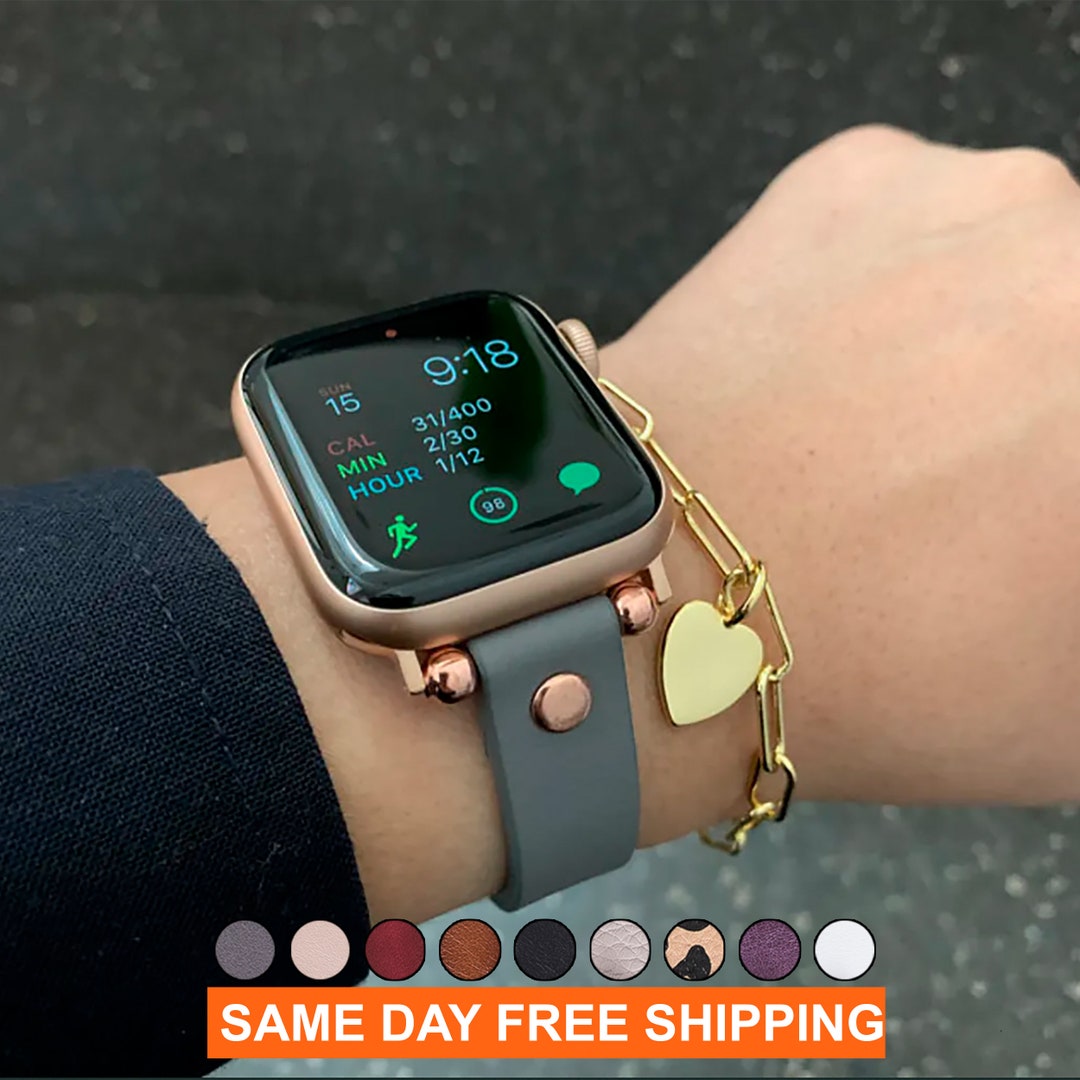 Imagine That Boutique Skinny LV Monogram Apple Watch Band Stud Large