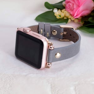 Slim Apple Watch Leather Band 41mm 38mm 42mm 45mm 46mm 49mm, Slim Leather Apple Watch for Women, For Series 11 10 9 8 7 6 5 4 3 2 1 Ultra SE