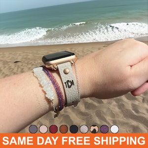 Apple Watch Leather Band 40mm 41mm 38mm 42mm 44mm 45mm 46mm 49mm, Slim Watch Strap Christmas Gift for Women,Series 11 10 9 8 7 6 5 4 3 Ultra
