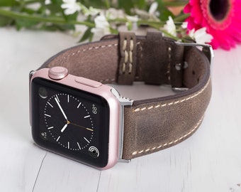 Personalized Leather iWatch Armband, Custom Apple Watch Ultra 2 Bands, Apple Watch Band Men, Apple Watch Band Women Gift,Christmas Gifts Him