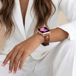 Slim Apple Watch Leather Band 41mm 38mm 42mm 45mm 46mm 49mm, Slim Leather Apple Watch for Women, For Series 11 10 9 8 7 6 5 4 3 2 1 Ultra SE