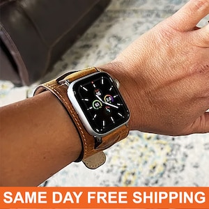 Apple Watch Band Women, Leather Apple Watch Strap, Apple Watch Band Men, Personalized Handmade Christmas Gifts for Her Him,iWatch Bands Gift