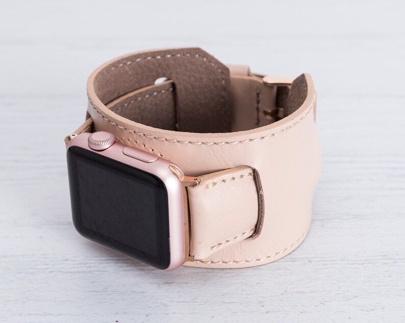 Brown Leather New Apple Watch Cuff Band Ultra 49mm 45mm 41mm Etsy