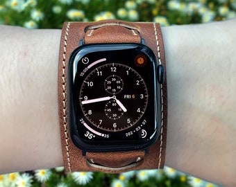 Apple Watch Bands, Leather Apple Watch Strap, Apple Watch Band Men Women,Personalized Handmade Christmas Gifts for Her Him,iWatch Bands Gift