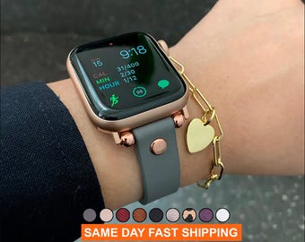 Slim Apple Watch Leather Band 41mm 38mm 42mm 45mm 46mm 49mm, Slim Leather Apple Watch for Women, For Series 11 10 9 8 7 6 5 4 3 2 1 Ultra SE