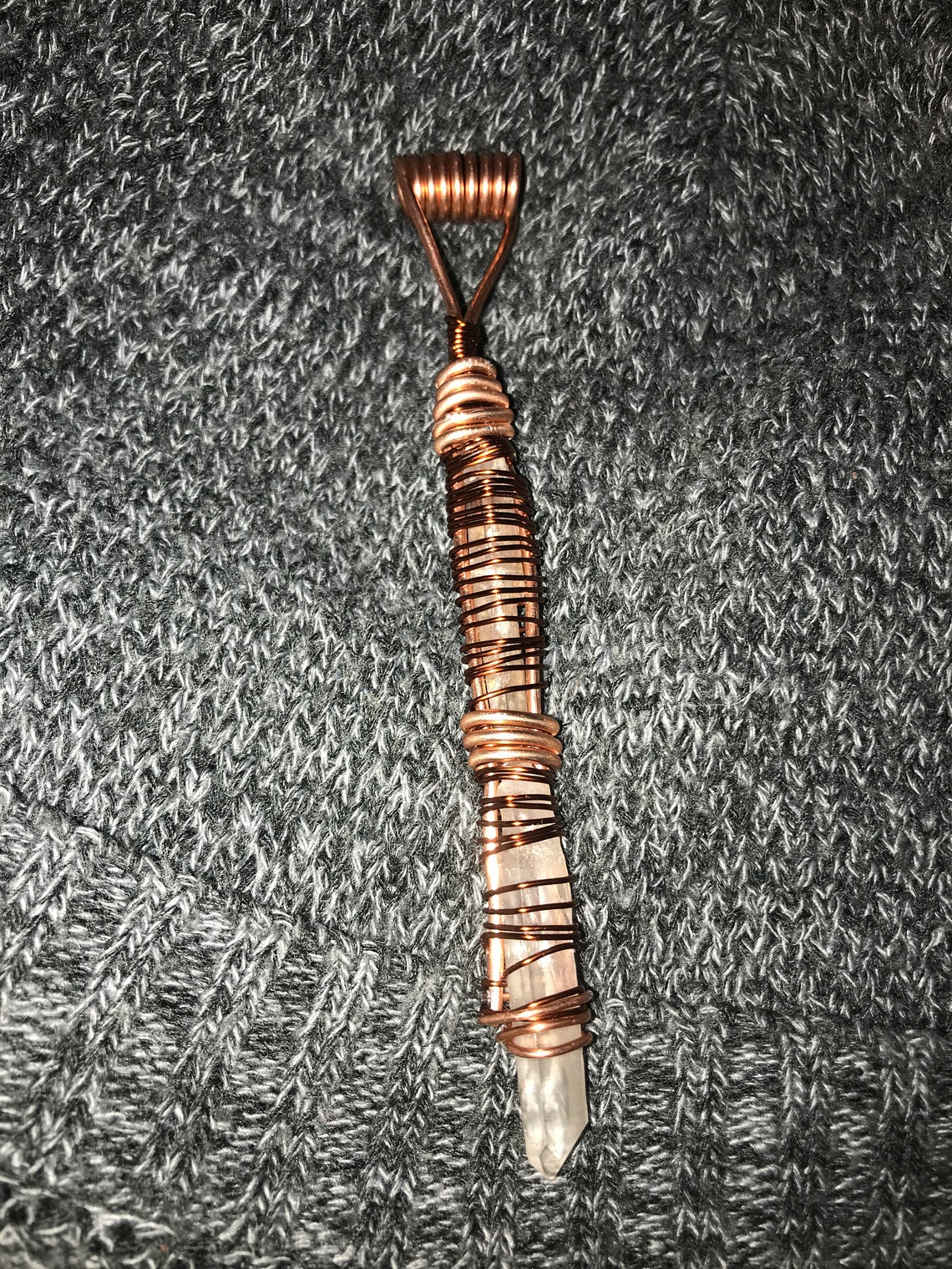 Copper Healing Wand with Quartz | Etsy