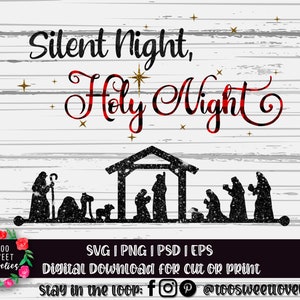 O Holy Night PNG - Nativity Oh Holy Night Sublimation - Digital Downlo –  Lottie Dotties LLC