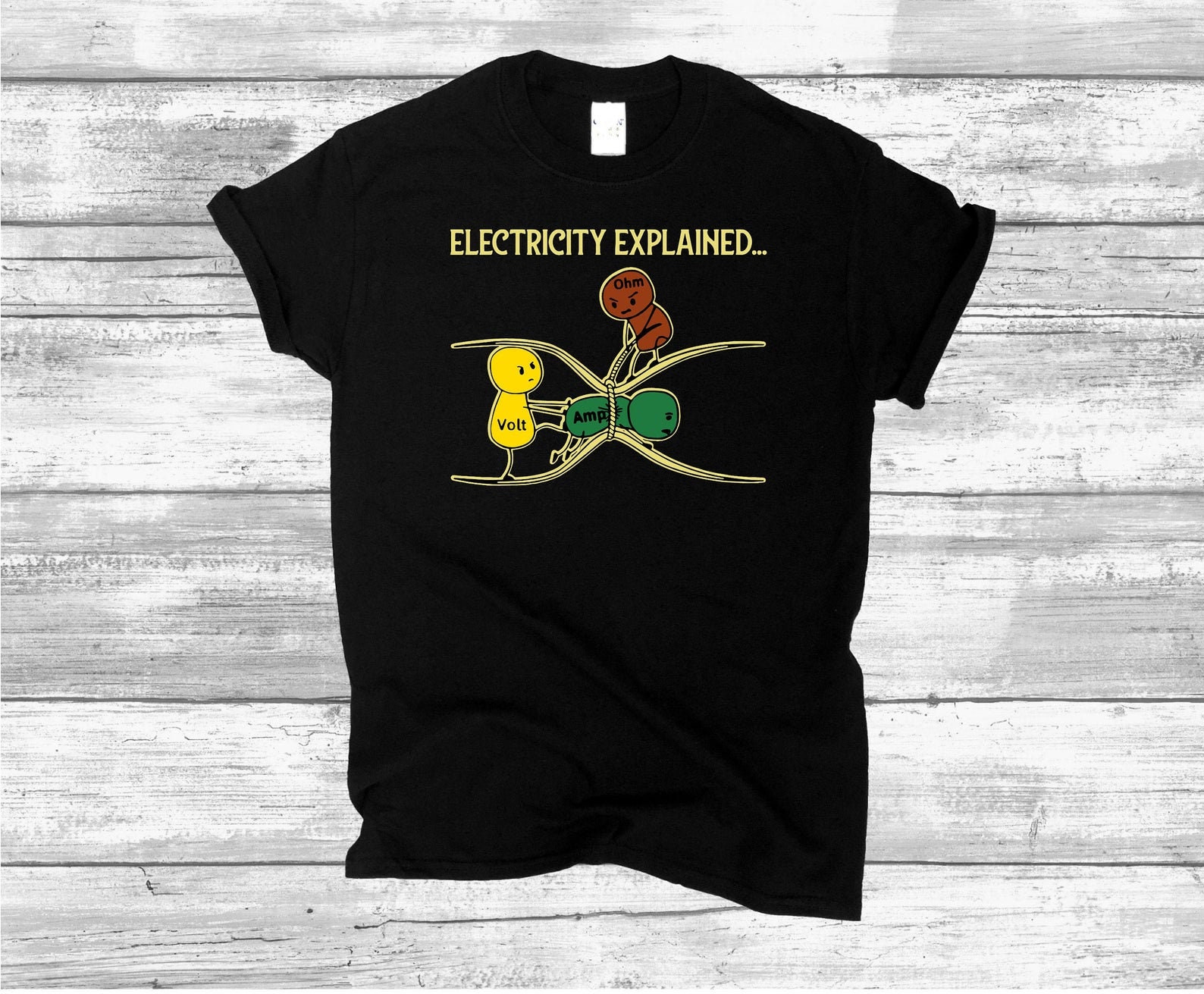 Electricity Explained TShirt Made in US Etsy