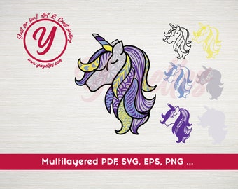 Download Layered Unicorn Svg Etsy