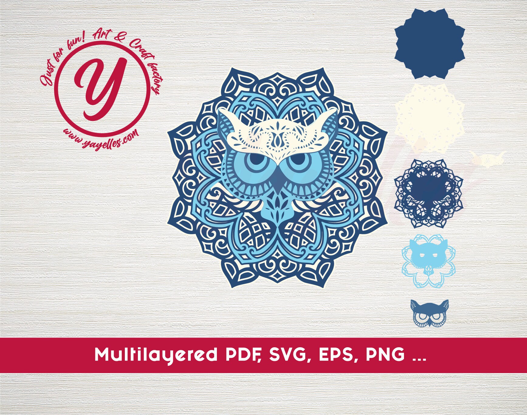 Papercut 3d owl mandala svg multilayered layered owl cut  etsy