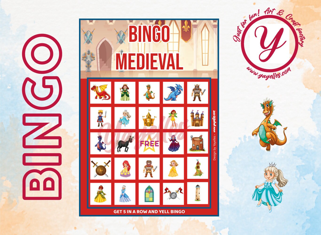 medieval-bingo-game-birthday-games-animals-bingo-printable-etsy