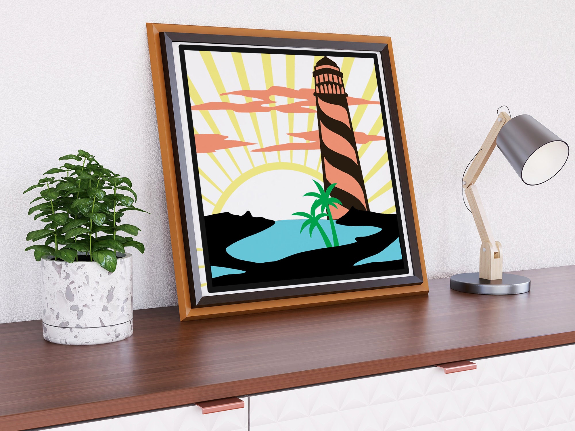 Download Lighthouse Shadow Box SVG 3d papercut SVG paper art | Etsy