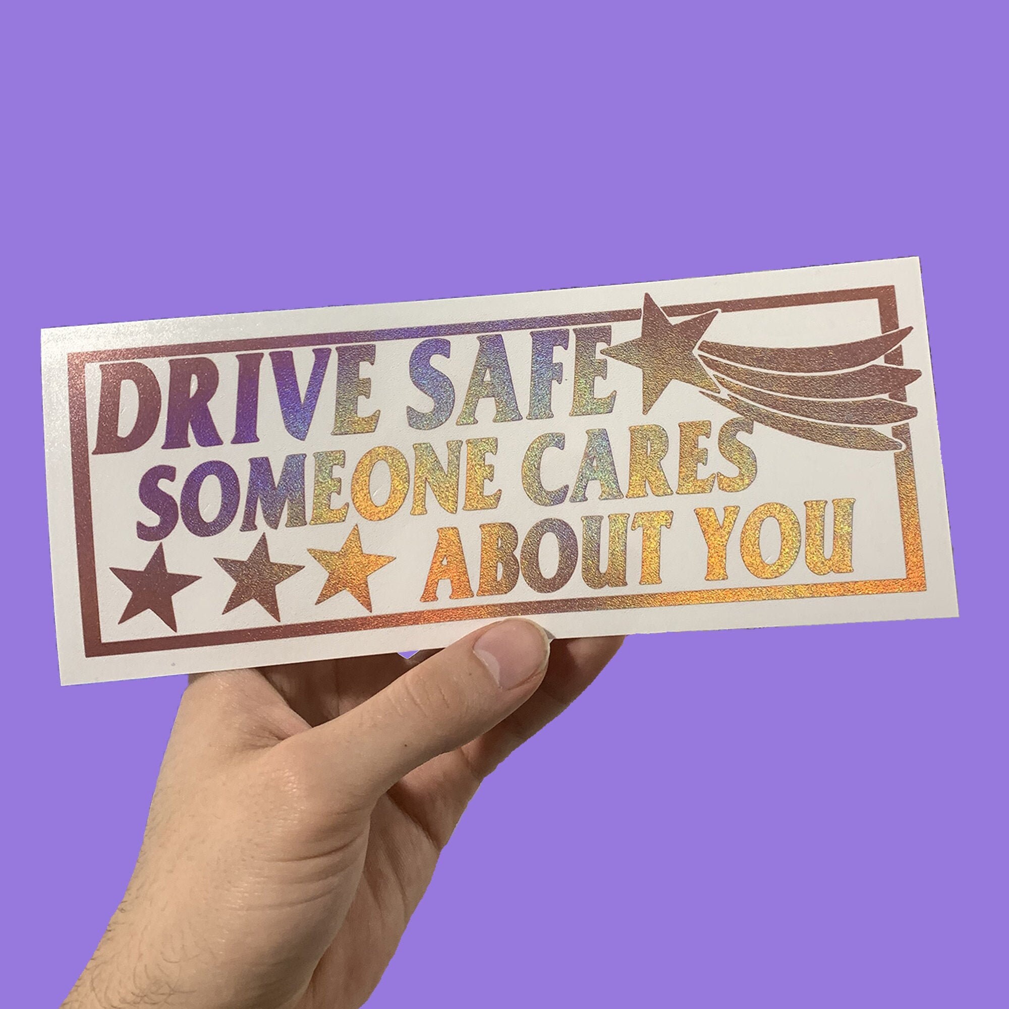 DRIVE SAFE Someone Cares About YOU Vinyl Window Decal Car Etsy