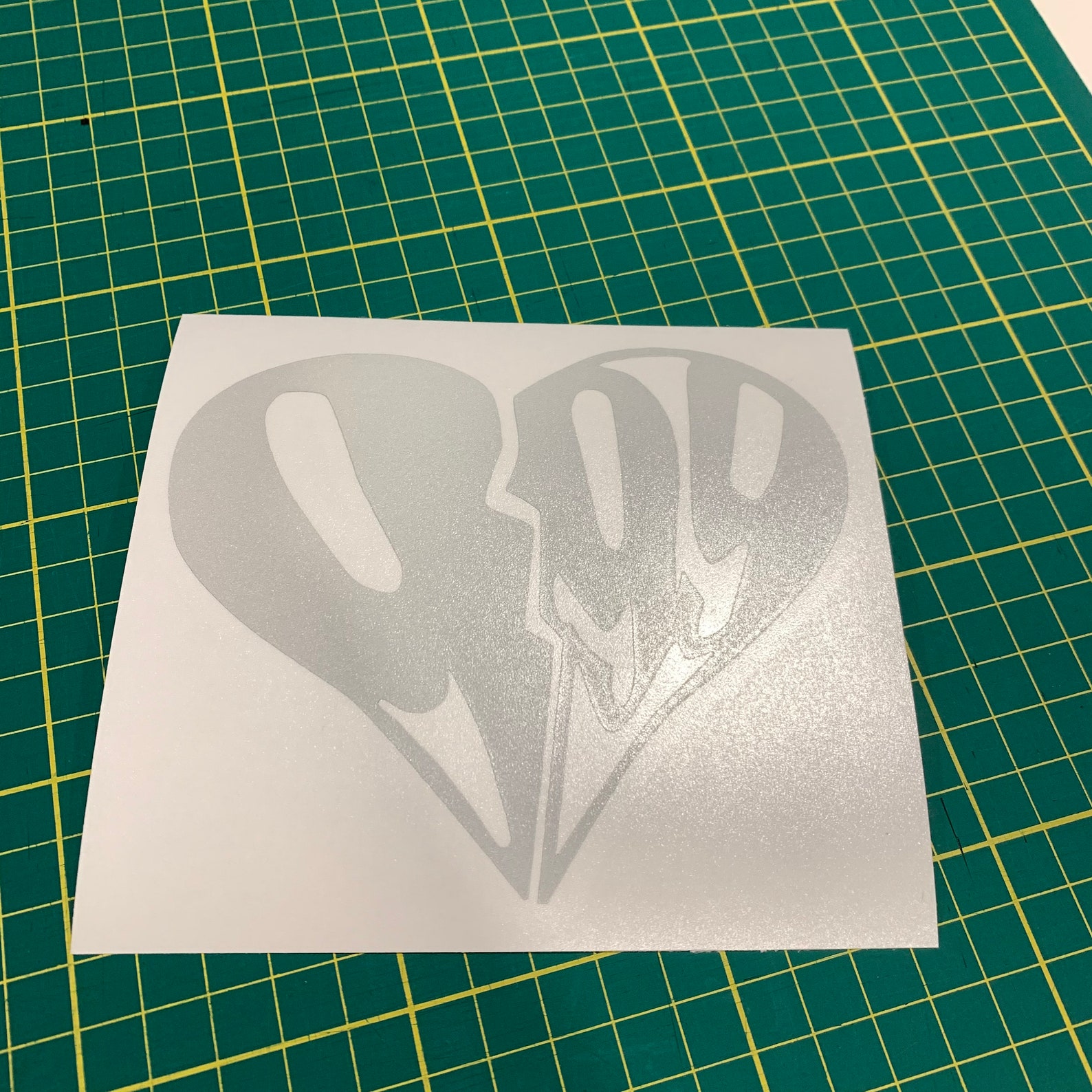 REFLECTIVE 999 Broken Heart Sticker Vinyl Decal Sticker Etsy