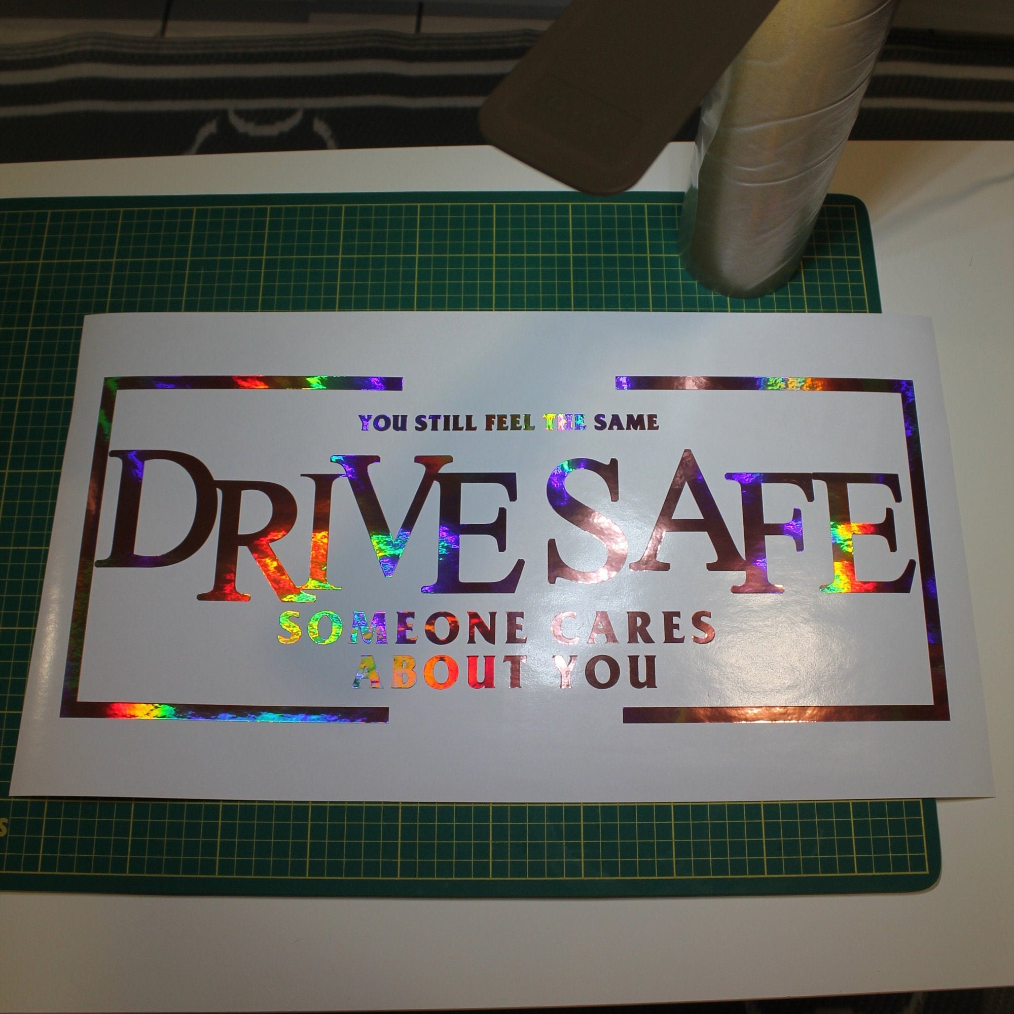 DRIVE SAFE BANNER Someone Cares About You Vinyl Etsy.de