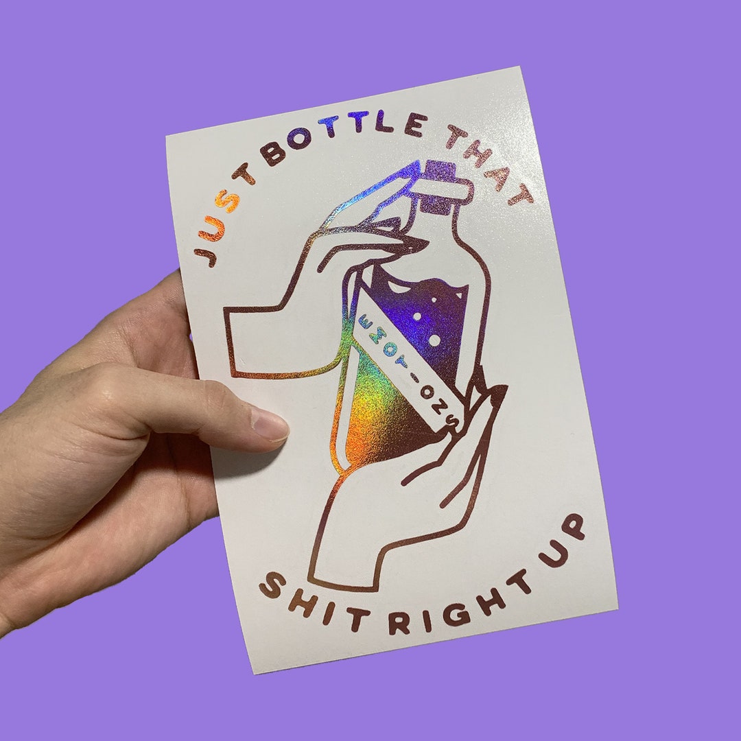 BOTTLE UP EMOTIONS Sad Vinyl Window Decal Car Sticker Etsy