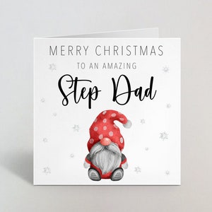 Custom Elija cualquier relación - Male Gonk Christmas Card Sobrino, papá, tío, hermano, hijastro - Gonk Gnome Xmas Card For Him Man - UK Made