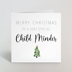 Feliz Natal para uma babá muito especial - Cartão de Natal para ela e ele Babá - Cartão de Natal para minha babá Feito no Reino Unido