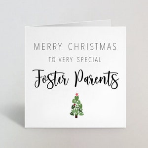 Merry Christmas Very Special Pflegeeltern - Weihnachtsgrußkarte für Sie Ihn Pflegeeltern - Weihnachtskarte für Mama Papa Foster UK Made