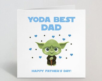 Yoda Best DAD Coaster Star Wars Galaxy Daddy Father Present Gift Stocking Filler