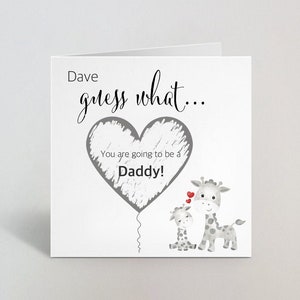 Scratch personnalisé pour révéler Va être un papa / papa / grand-père / grand-père - Carte à gratter surprise de grossesse personnalisée Carte de fête des pères - Fabriqué au Royaume-Uni
