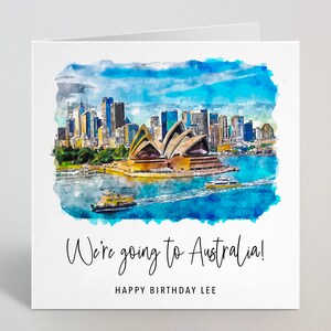 Gepersonaliseerde We're Going To Australia Card - Australië Vakantie VakantieReis Verrassing Verjaardag Verjaardag Verjaardag Verjaardagskaart Echtgenoot Vrouw - UK Made