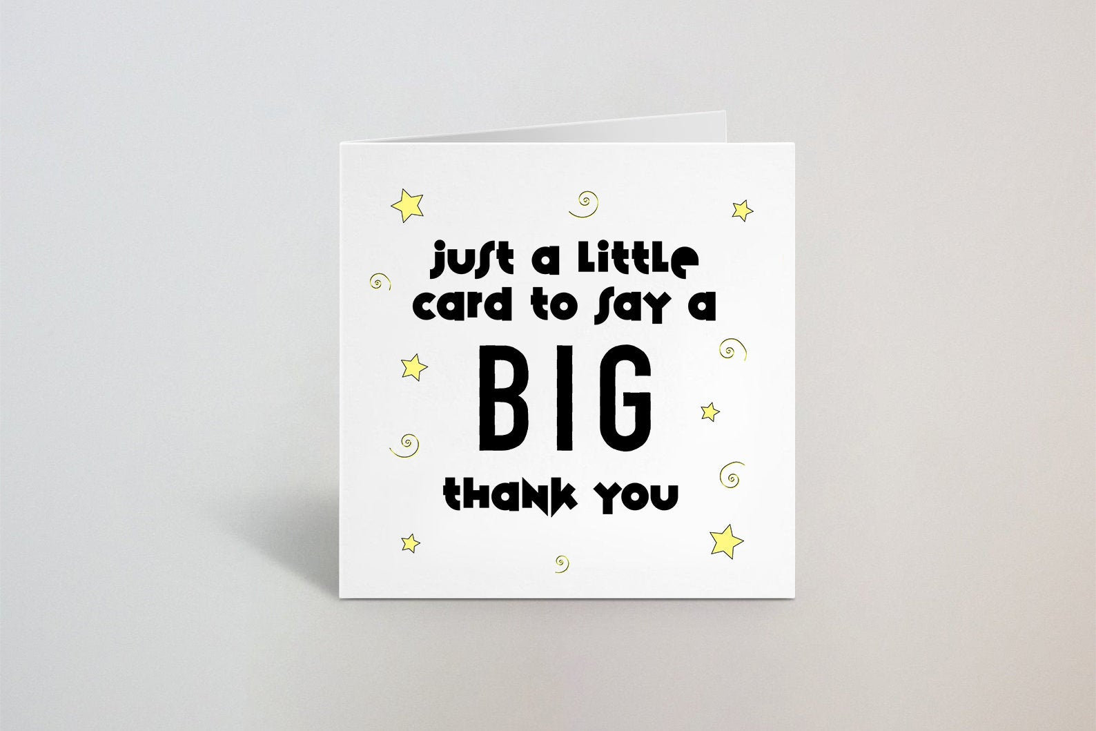 Just A Little Card To Say a Big Thank You Card for Him Her Etsy
