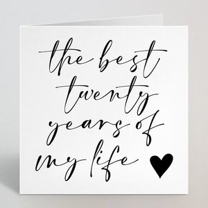 Carte de mariage personnalisée Les meilleures années de ma vie – Carte d’anniversaire de calligraphie pour mari, femme, fiancé, petite amie – Fabriqué au Royaume-Uni