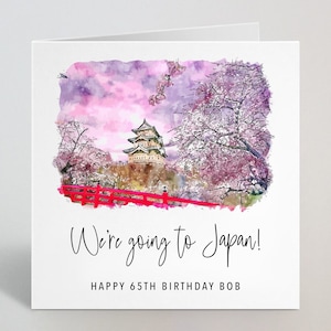 Personalisierte Wir gehen nach Japan Asien Karte - Japan Asien Urlaub Urlaub Reise Geschenk Geburtstag Jahrestag Karte Ehemann Frau Verlobter - UK Made