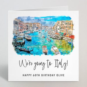Gepersonaliseerde We're Going To Italy Rome Card - Italië Vakantie VakantieReis Verrassing Cadeau Verjaardag Verjaardag Verjaardagskaart Man Vrouw - UK Made