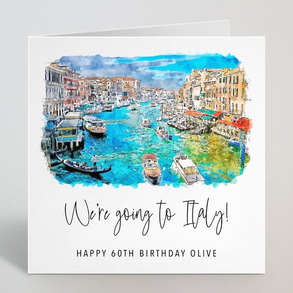 Personalised We're Going To Italy Rome Card - Italy Holiday Vacation Trip Surprise Gift Birthday Anniversary Card Husband Wife - UK Made