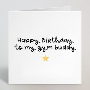 Happy Birthday To My Gym Buddy Grußkarte - Lustige Geburtstagskarte für Gym Partner Gym Buddy Gym Fitness Class - UK Made