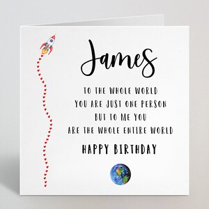 Carte d’anniversaire personnalisée pour petit ami mari femme petite amie fiancé - carte de vœux mignonne romantique pour mon partenaire lui elle - UK Made