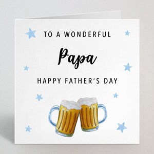 Escolha o destinatário - Feliz Dia dos Pais para um maravilhoso... - Cartão de Dia dos Pais de Cerveja para Papai/Pai/Pai/Tio/Avô/Vovô/Vovô/Pa - Feito no Reino Unido