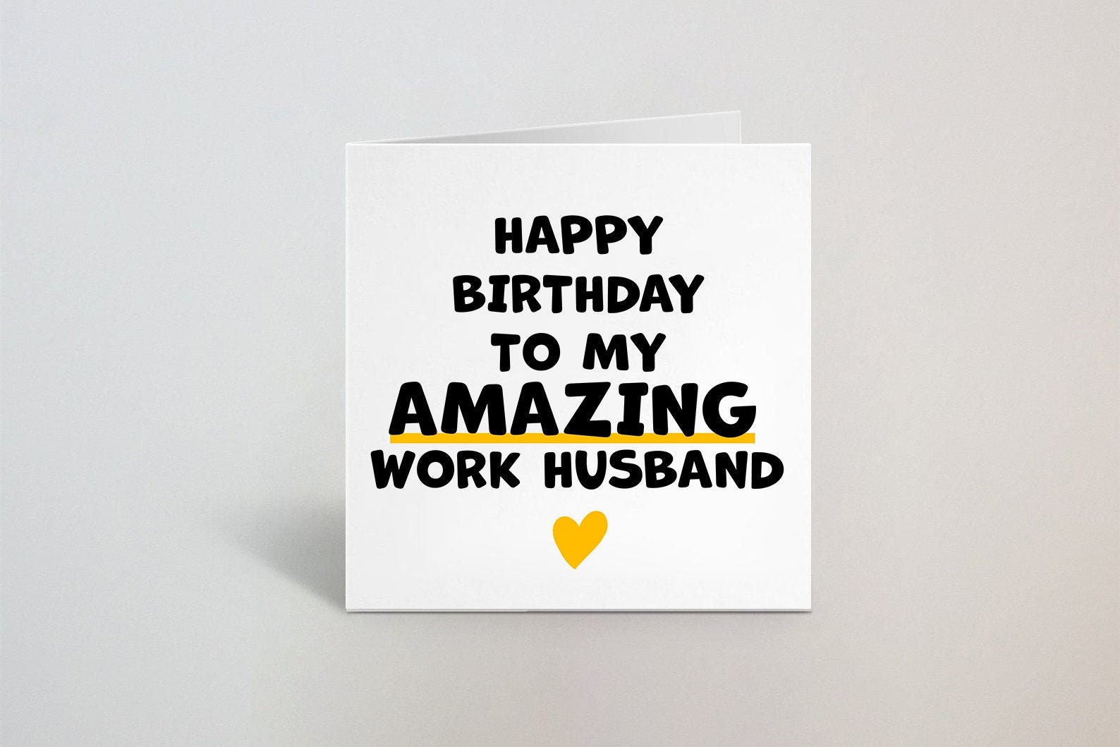 Happy Birthday to My Amazing Work Husband Greeting Card - Etsy