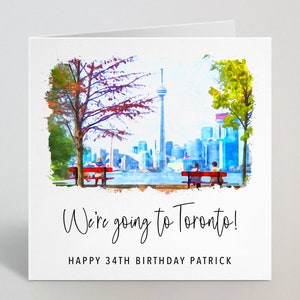 Personalisierte Wir gehen nach Toronto Karte - Toronto Ohio Stadt Kanada Urlaubsreise Überraschung Geschenk Geburtstag Mutter Schwester - UK Made