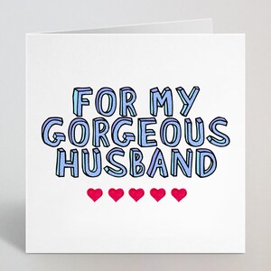 Carte de Saint Valentin pour mon mari - Cadeau pour homme, Saint Valentin, anniversaire, anniversaire de mariage, pour mari - Fabriqué au Royaume-Uni