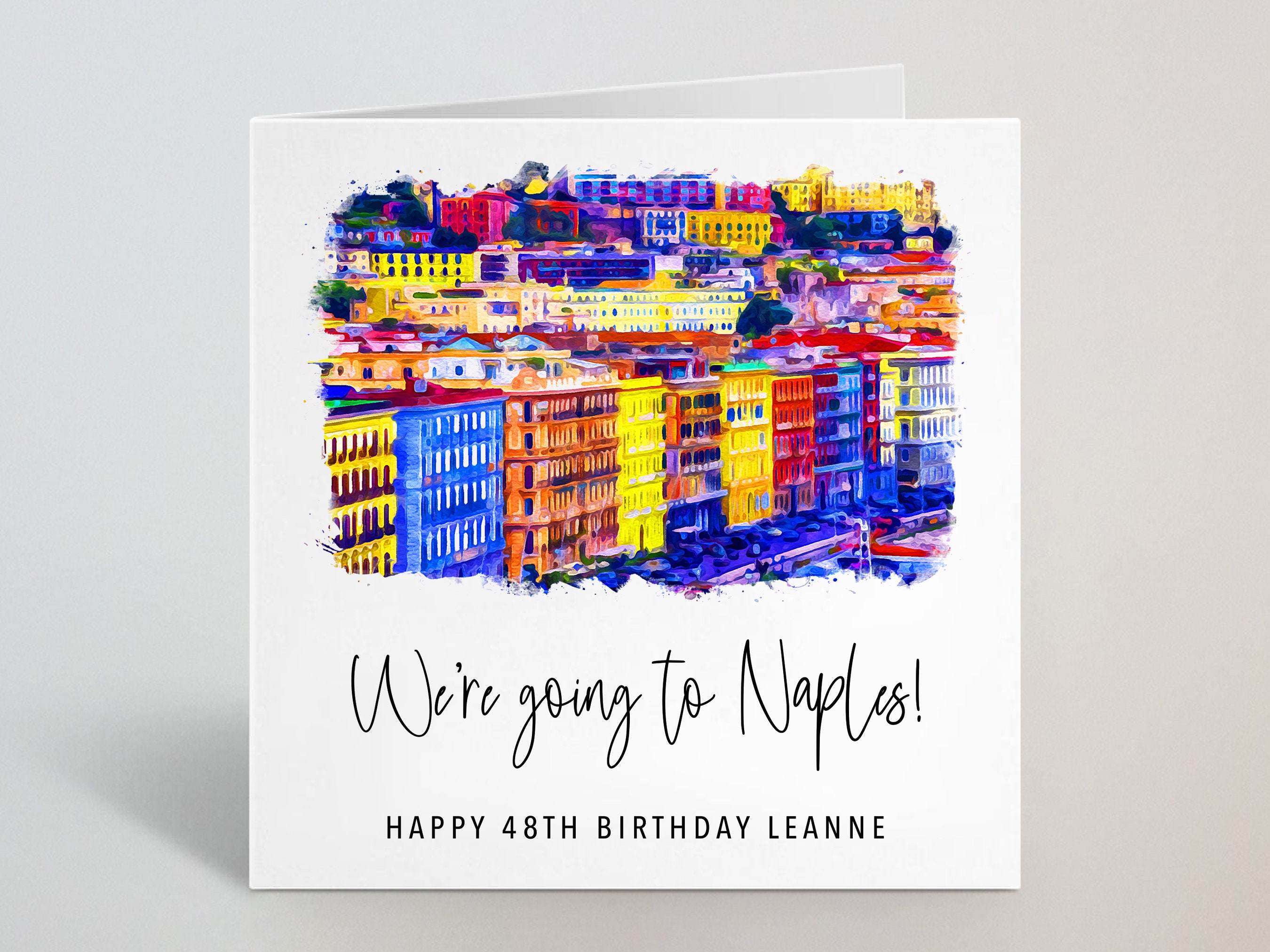 Personalised Were Going to Naples Card Naples Italy image