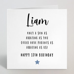Personalisierte Nur ein Sohn so amazing as you Karte - Lustige Geburtstagskarte für unseren Sohn - Freche Komödie Humor Geburtstagskarte Sohn Kind - UK Made