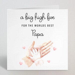 Choisissez le destinataire - Un grand High Five pour la meilleure carte d’anniversaire de la fête des pères au monde - Carte de la fête des pères pour papa, grand-père, grand-père - UK Made