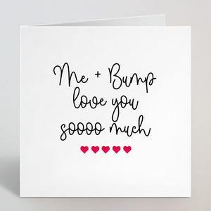 Ik en Bump houden zoveel van je Wenskaart - Vaderdag, Valentijnsdag, verjaardagskaart From The Bump Baby - Vaderdagkaart papa - gemaakt in het VK