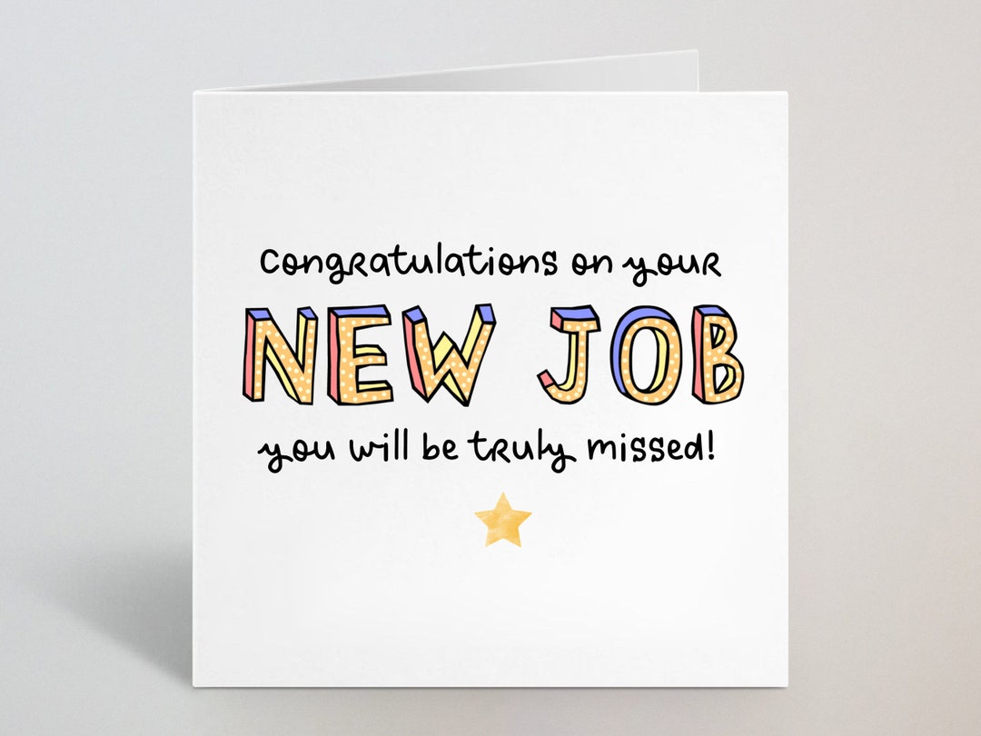  Carte cadeau  - Imprimer - Félicitations pour ton  nouveau job: Gift Cards