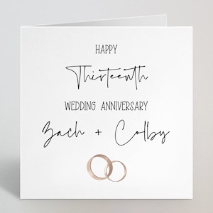 Tarjeta de aniversario de boda personalizada - Tarjeta de aniversario para hermano y cuñada, hijo y nuera, pareja especial - Reino Unido Made