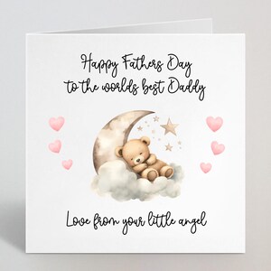 Amore dal tuo piccolo angelo, biglietto d'auguri per la festa del papà, per la perdita del bambino, per l'aborto spontaneo - Regalo per il miglior papà, per un dolore sentito e per la perdita - Prodotto nel Regno Unito