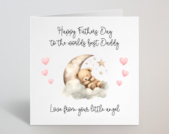 Tarjeta para el Día del Padre con un Aborto Espontáneo y Emocional por la Pérdida de un Bebé - Saludo de Duelo conmovedor - Regalo para Él - Hecho en el Reino Unido