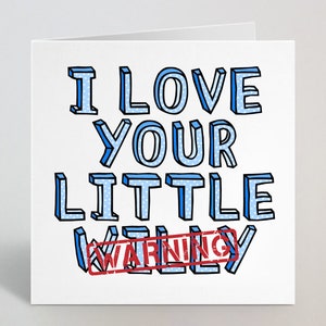 I Love Your Little W **** carte de voeux - anniversaire de mariage effronté drôle grossier, Saint-Valentin, carte d'anniversaire pour mari, petit ami, partenaire - fabriqué au Royaume-Uni
