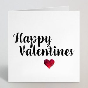 Cartão de felicitações de feliz dia dos namorados - Pincelada cursiva fofa Namorado Esposa Noivo Marido Cartão de felicitações de amor fofo Dia dos Namorados - Feito no Reino Unido