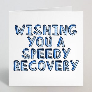 Wünschen Sie eine schnelle Genesung Grußkarte - Thinking Of You Support Get Well Soon Genesung Krankenhaus Operation Grußkarte - UK Made