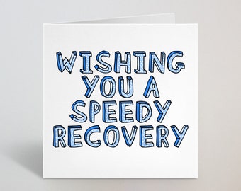 Wünschen Sie eine schnelle Genesung Grußkarte - Thinking Of You Support Get Well Soon Genesung Krankenhaus Operation Grußkarte - UK Made